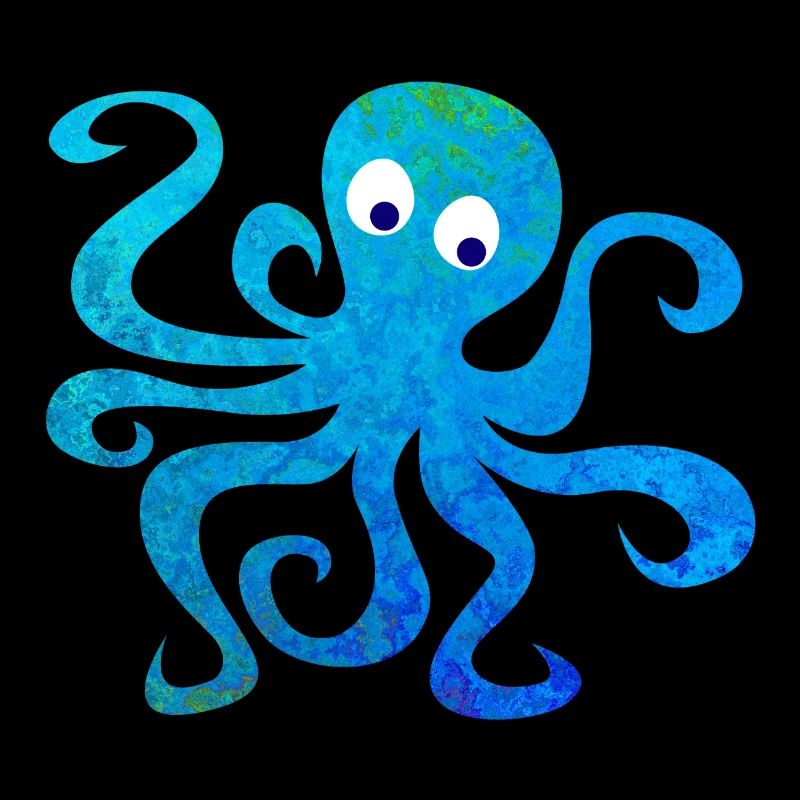 Octopus Squid Comic Structure Sea Ocean Animal