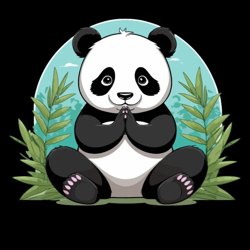Paix intérieure – Panda méditant