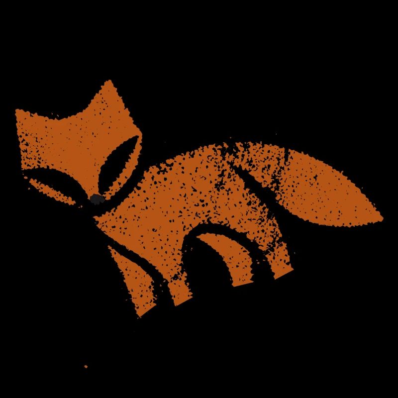 Renard rustique à l’aspect d’un timbre