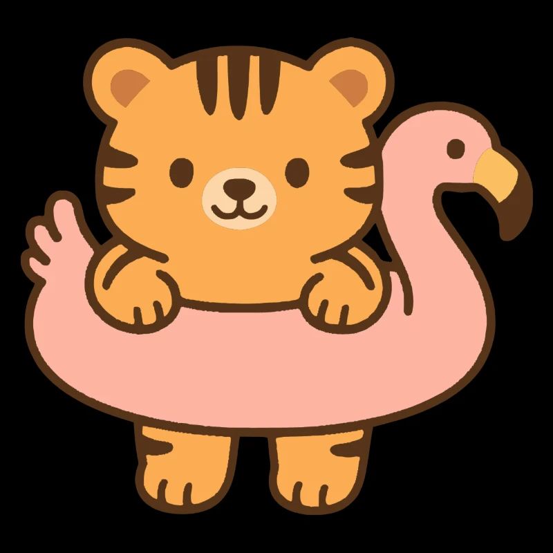 Little Tiger on Pink Float
