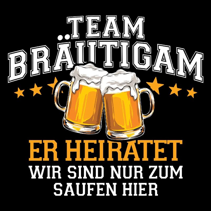 Bachelor Party Team Groom He's Getting Married - Drinking Beer