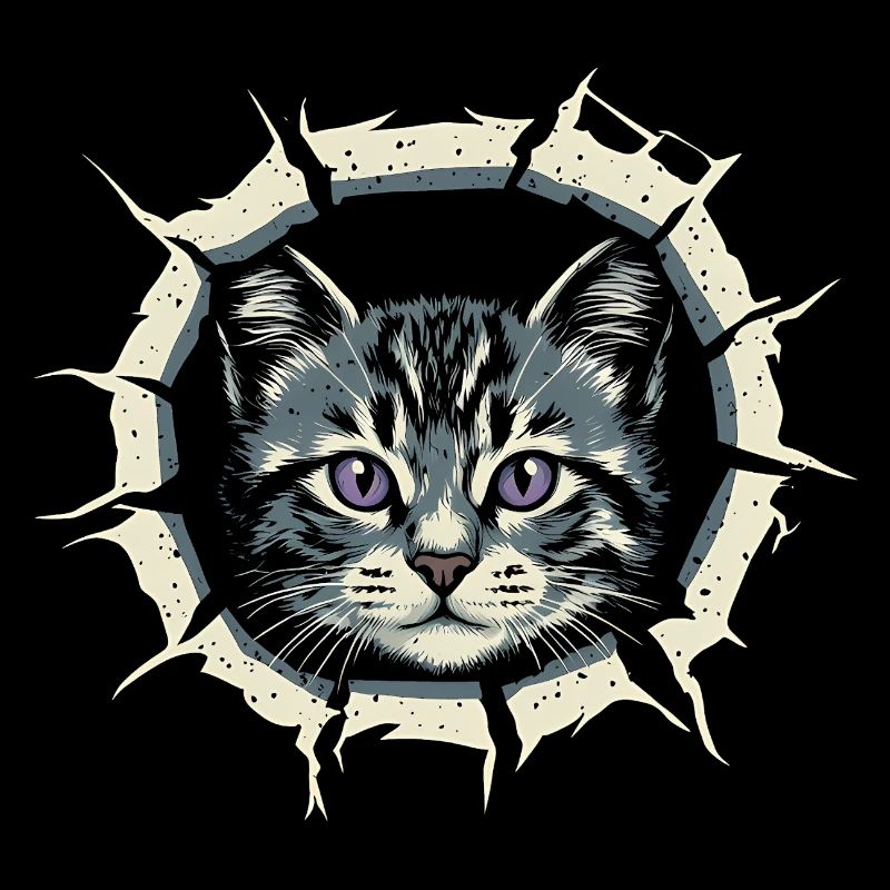 Cat Torn Cloth - Cute Gothic Gift