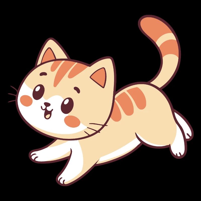 Chaton Joyeux Illustration