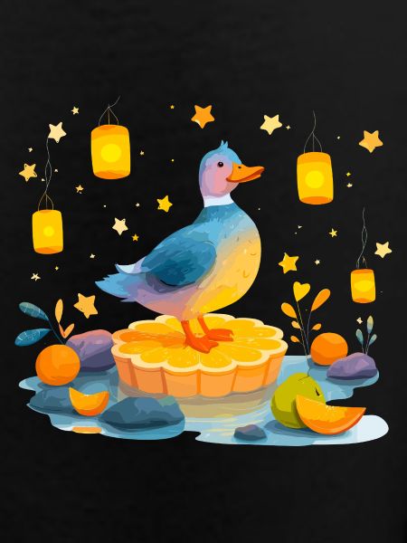Duck on citrus slice