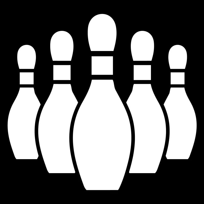 Silhouette des quilles de bowling