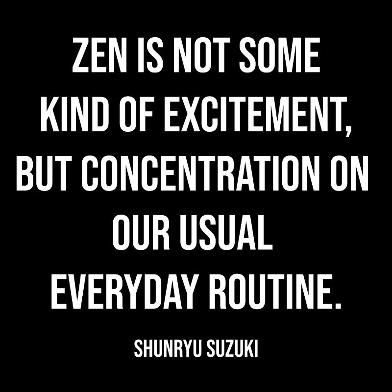 Typographie Zen Focus : Routine quotidienne