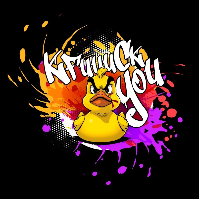 Graffiti Duck: An Explosion of Colors