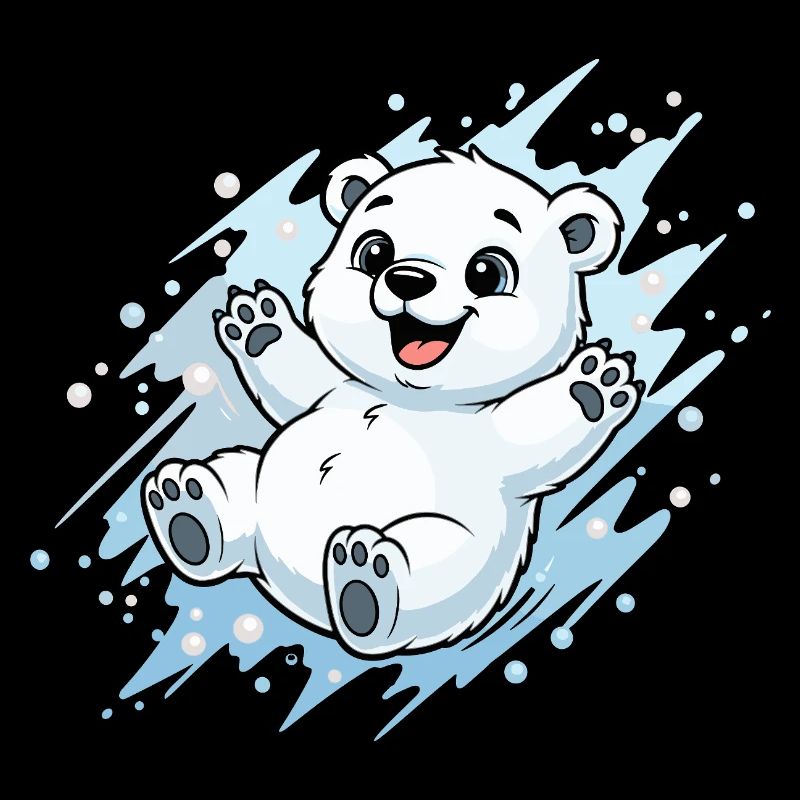 Fröhlicher Polarbär Spritzer