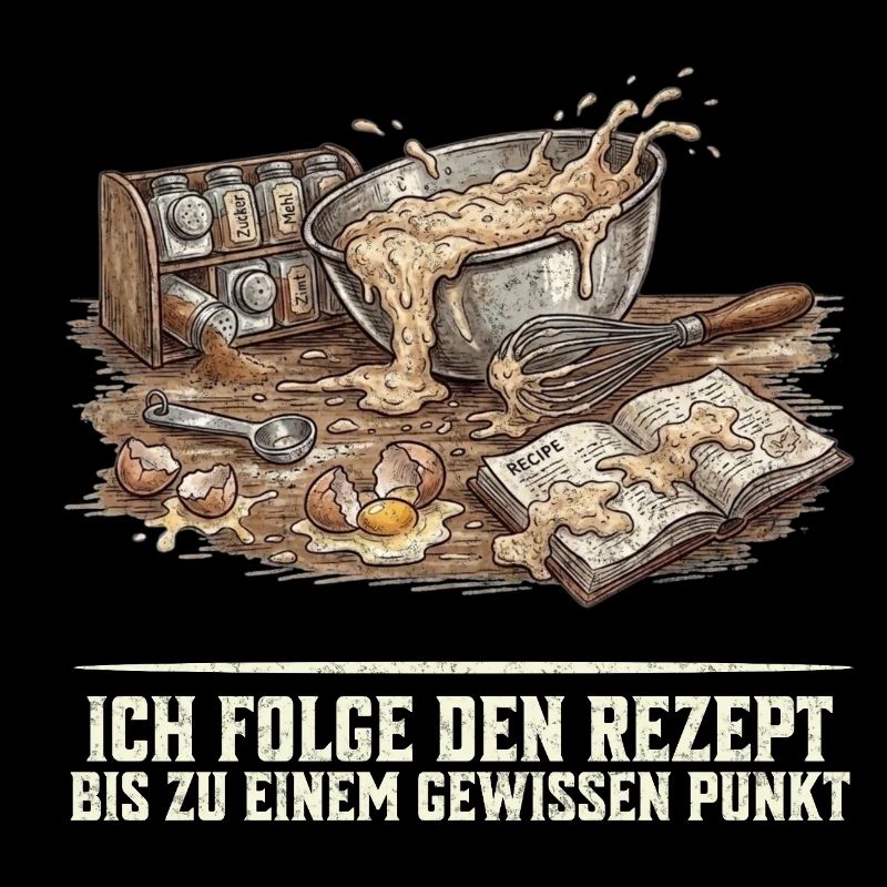Backen Rezept Lustiger Spruch Hobbybäcker Geschenk