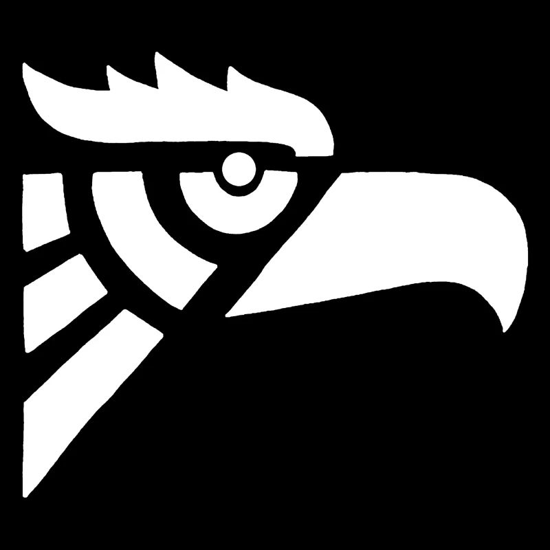 Aztec white eagle head