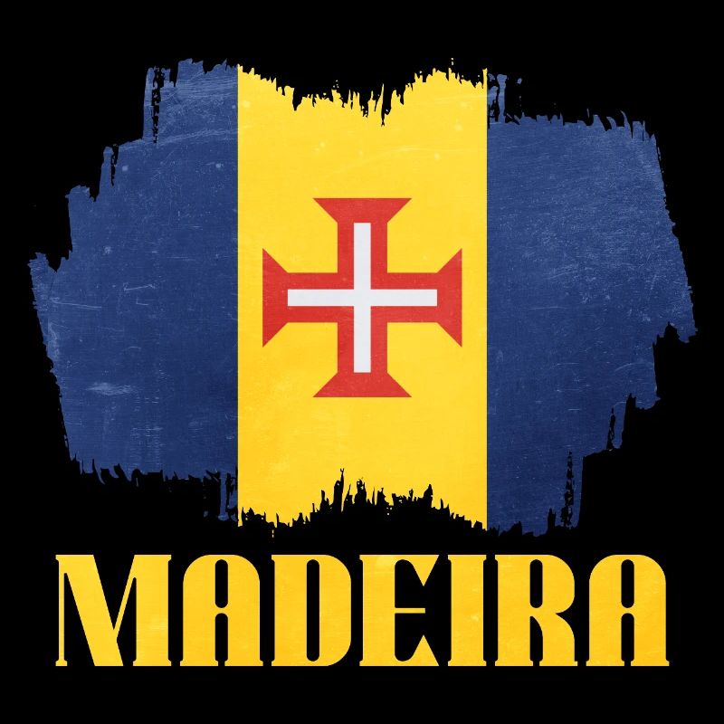 Conception du drapeau de Madère sur le style vintage