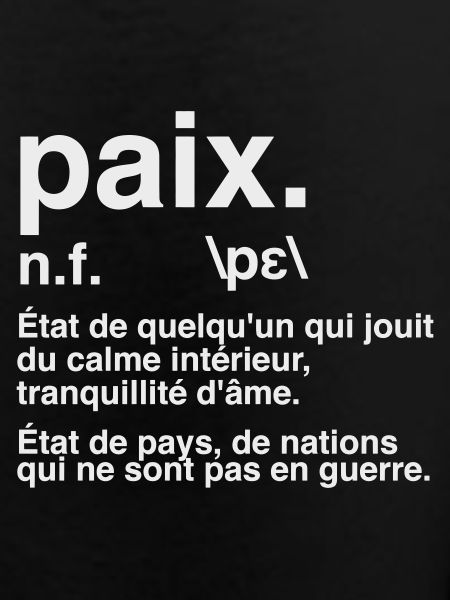 Peace Definition Dictionary Style