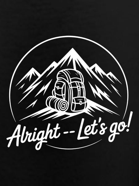 Mountain adventure with backpack