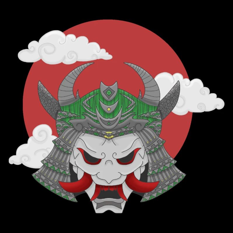 Oni x Samurai Graugrün