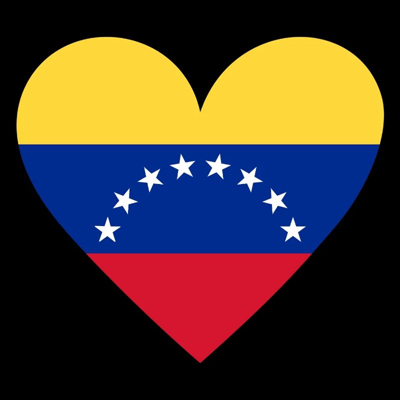 Conception du drapeau du cœur du Venezuela