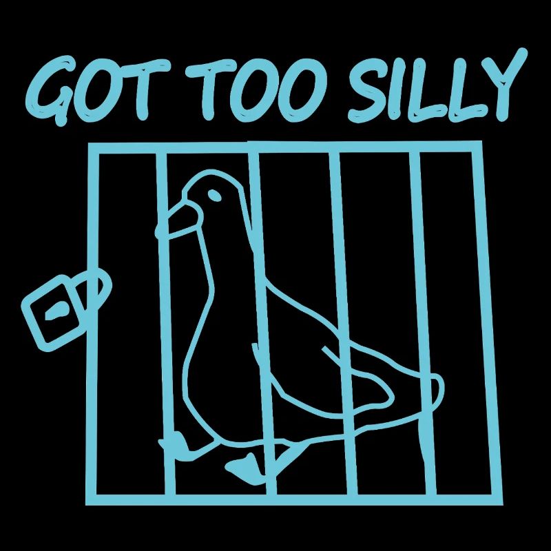 Vogel im Käfig mit dem Text Wurde zu dumm