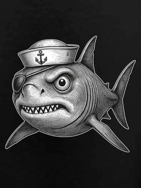 The grumpy Captain Shark
