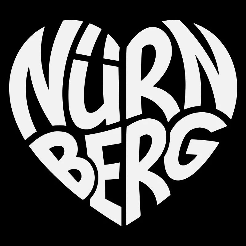 Lettrage en cœur de Nuremberg