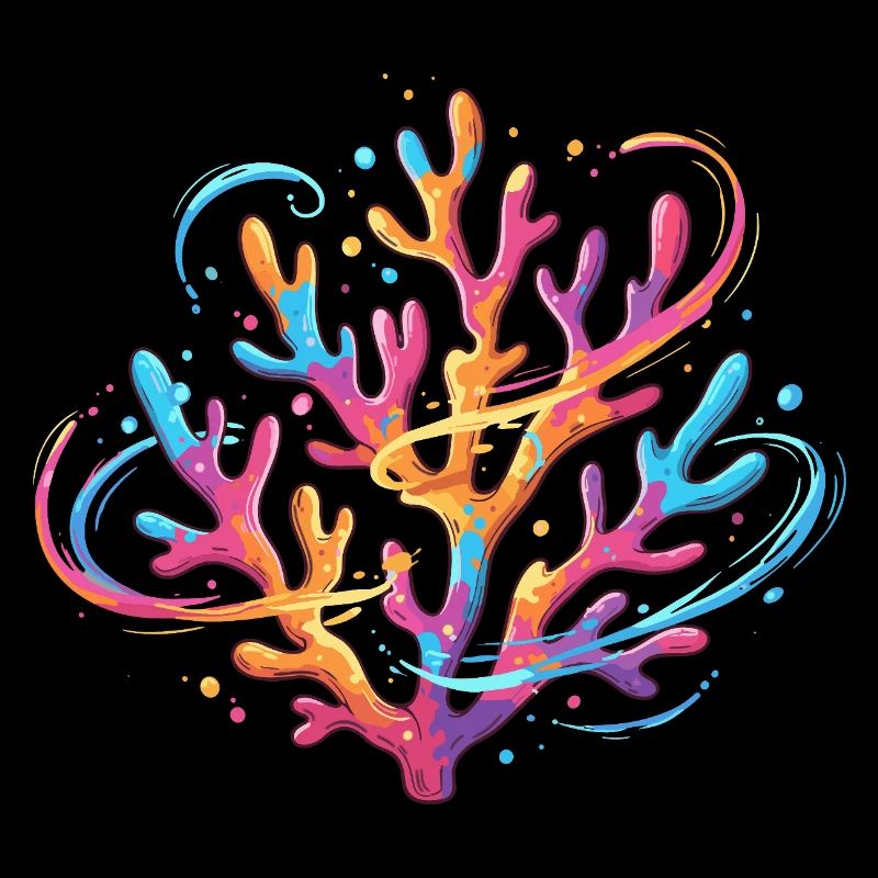 Motif coloré de corail