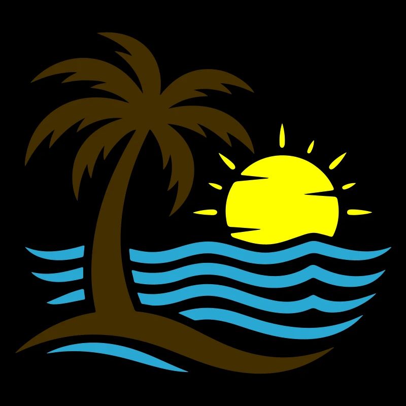 Mer de la plage de Palm Tree