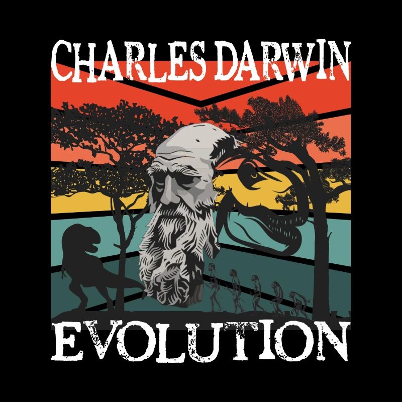 Charles Darwin Evolution textile Geschenkidee