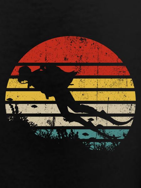 Retro Sunset Surf Silhouette