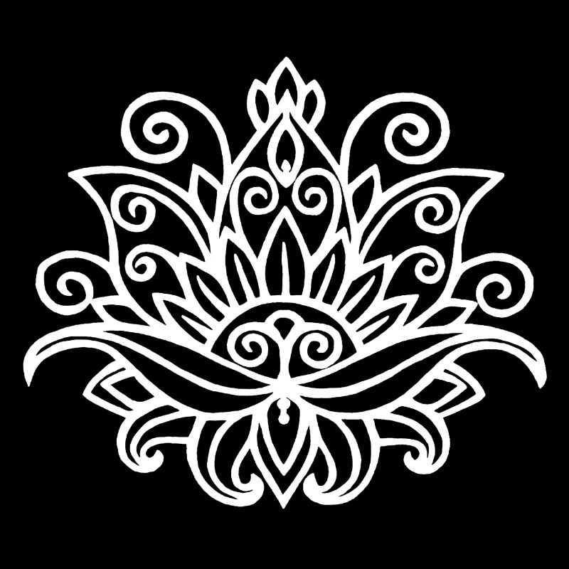 Mandala lotus blanc
