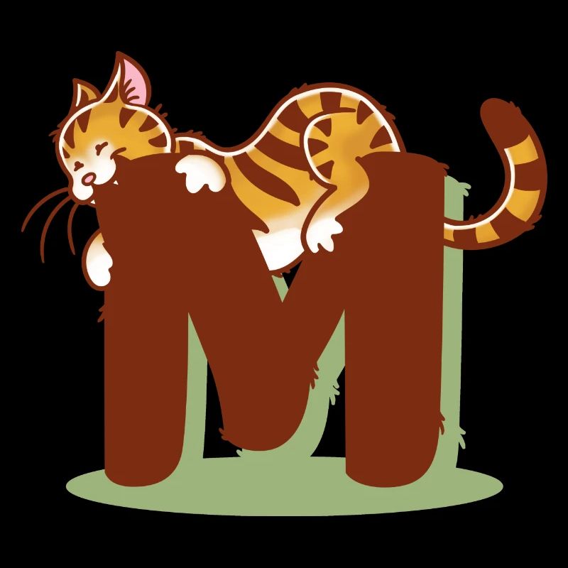 Katze Buchstabe M