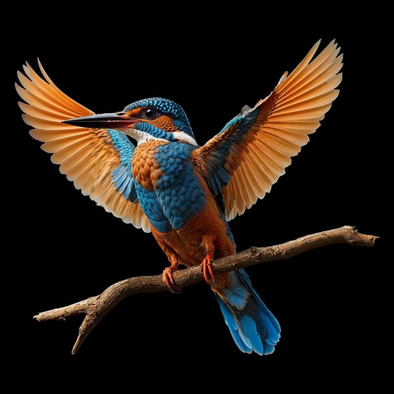 Lebhafter Eisvogel im Flug