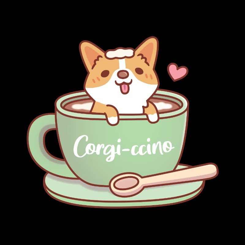 Süßer Corgi In Einer Kaffeetasse Corgi-ccino Lustig