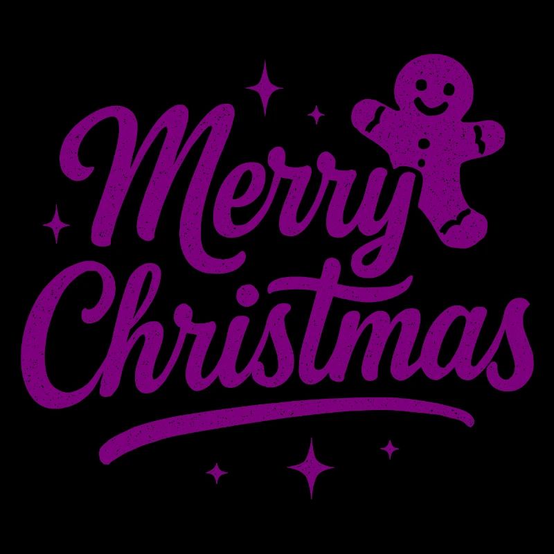 Festive Merry Christmas Pink Gingerbread