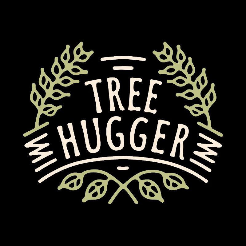 Tree hugger forest bathing nature lovers