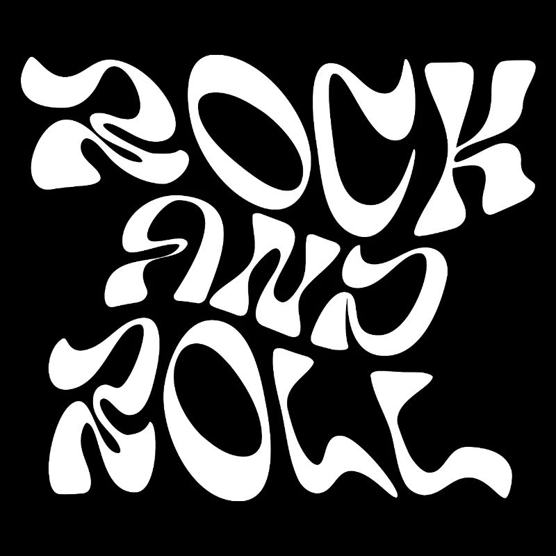 Conception de typographie rock and roll