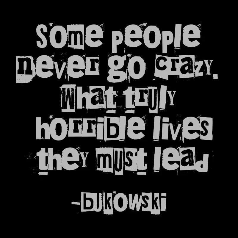 Typographie des citations grunge de Bukowski