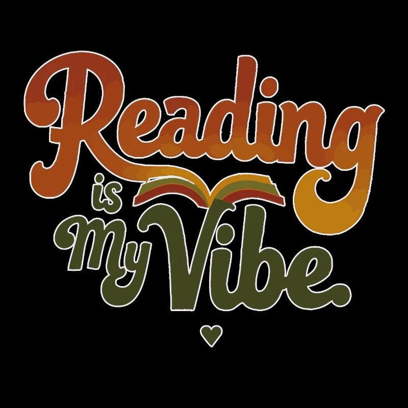Reading Is My Vibe – Retro Buchspruch
