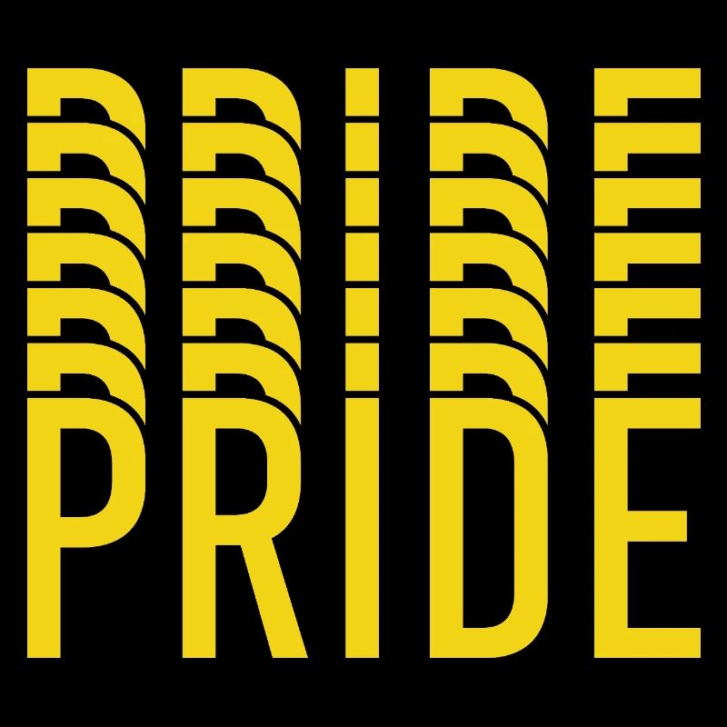 Pride Yellow Text Pattern