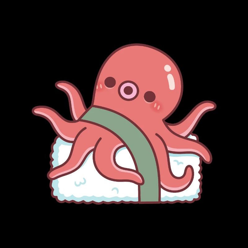 Cute Octopus Sushi Funny
