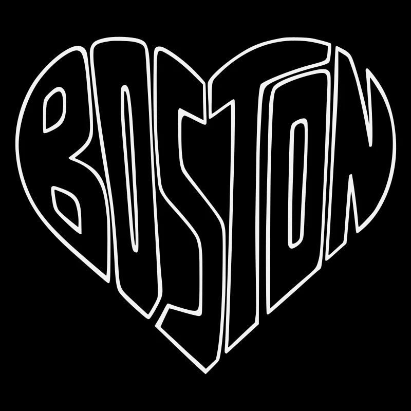 Boston Heart Typo Design