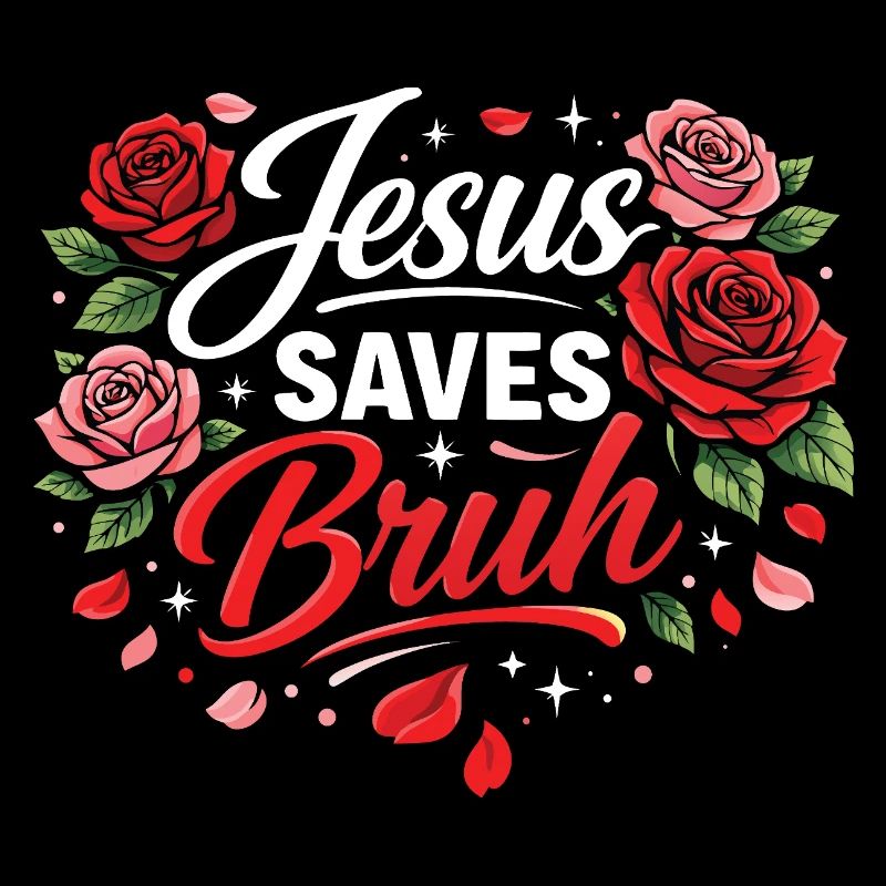 Jesus rettet Bruh Blumenschrift