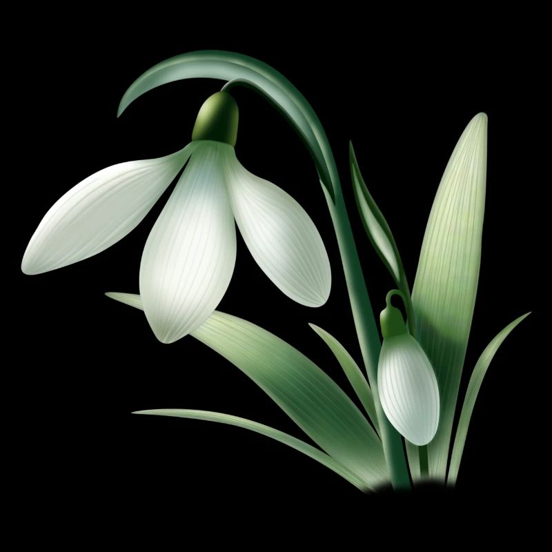 Anémone d’hiver – Graphique de fleur blanche