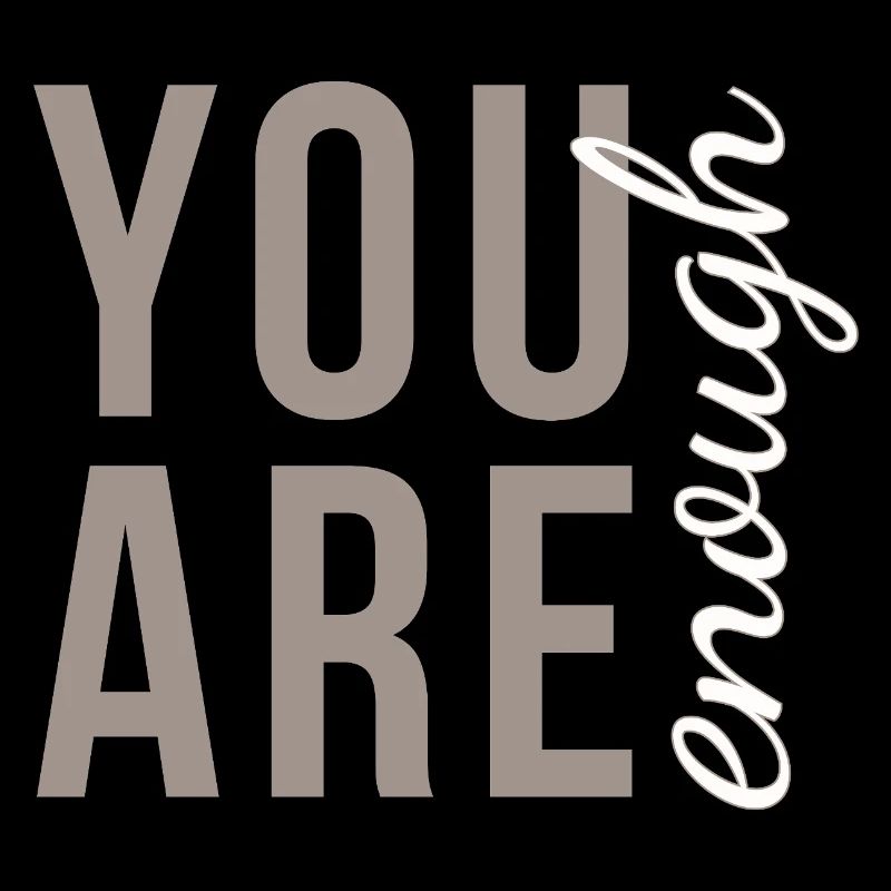 Tu es assez de typographie en élégant taupe