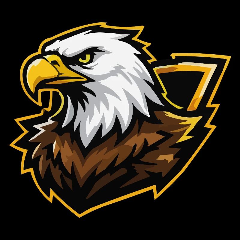 Eagle with Gold Accent Comic