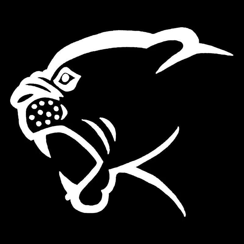 White panther head