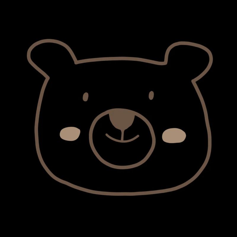 Cuddly Bear Line Drawing