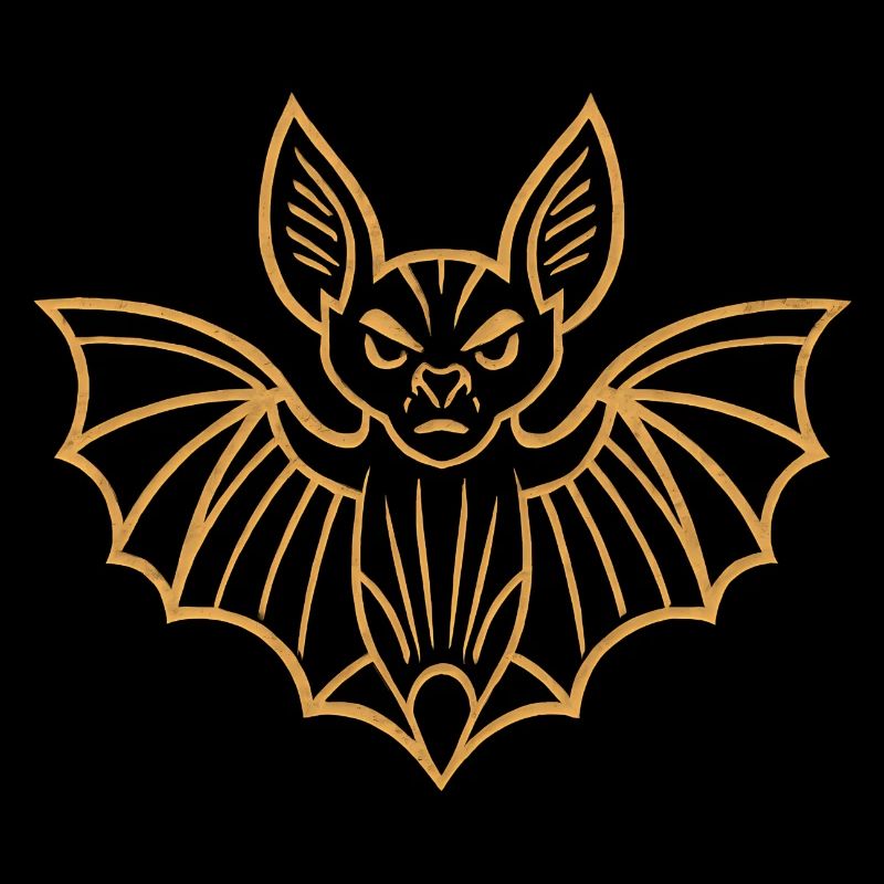 Conception de lignes de chauve-souris dorées