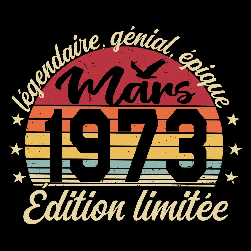 Mars 1973 53 ans Cadeau Anniversaire Mars 1973