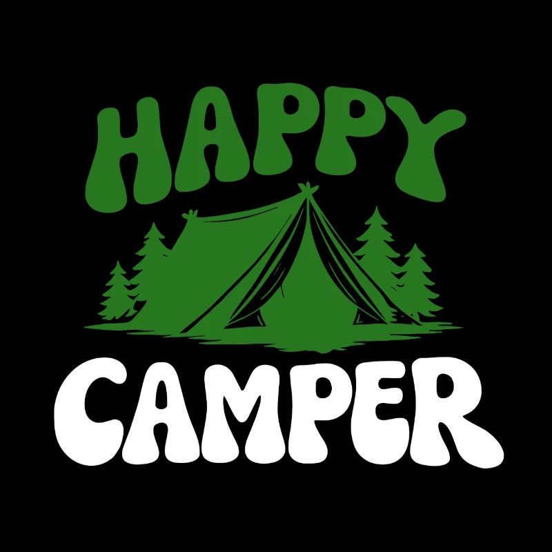 Campeur joyeux dans la forêt
