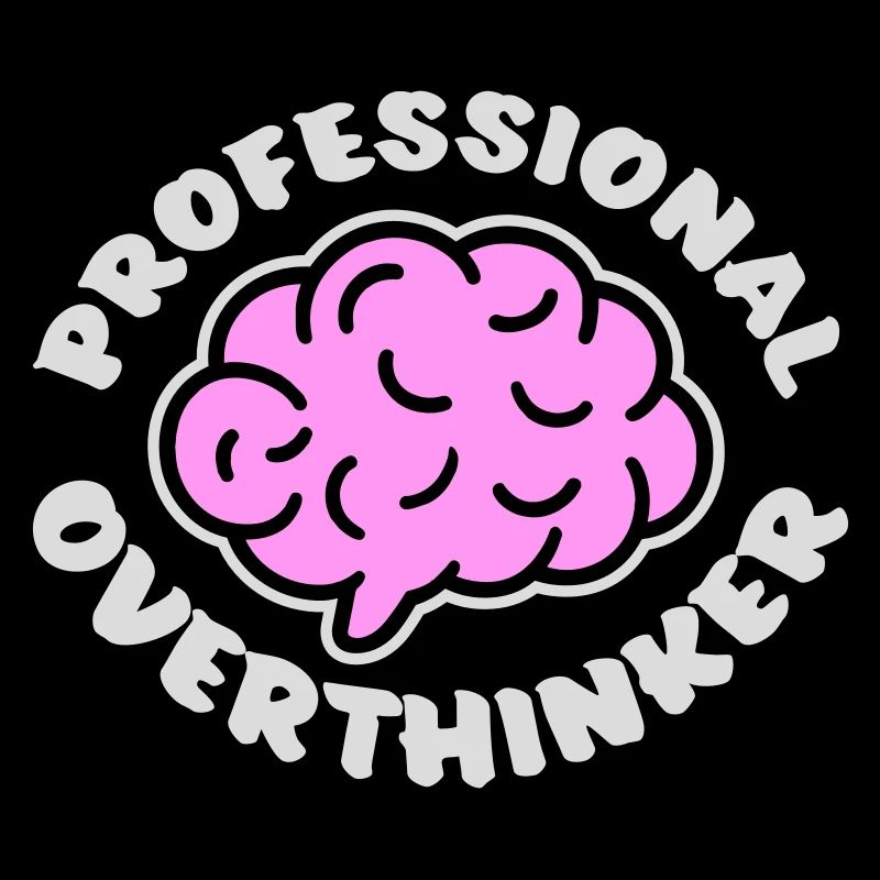 Logo drôle d’anxiété drôle et sombre de la réflexion professionnelle