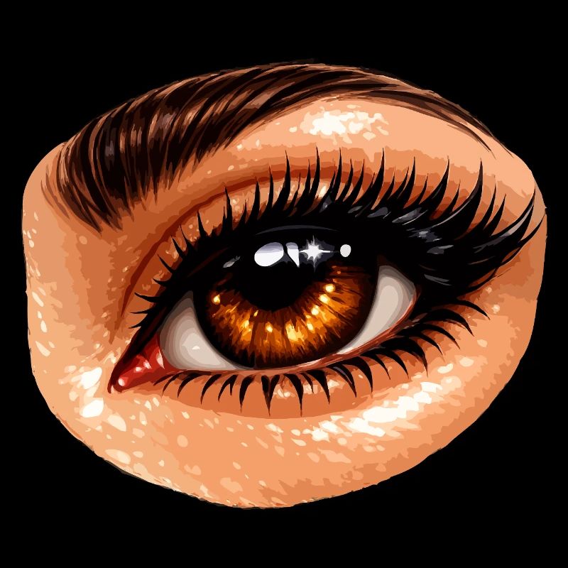 Fiery Brown Eye Close-up