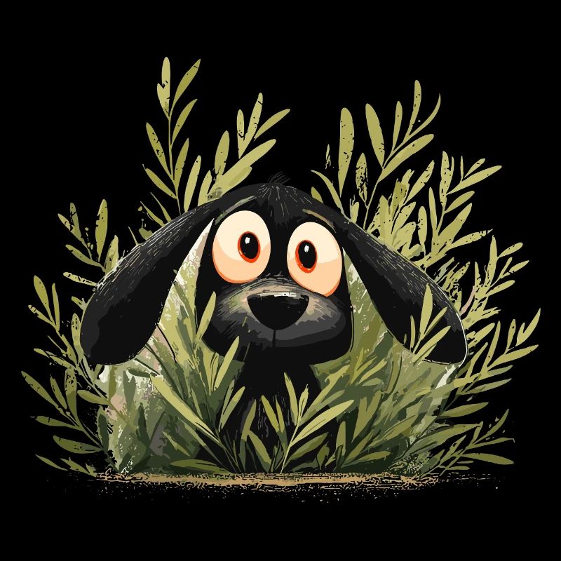 Sifflet de chien dans les buissons de la forêt